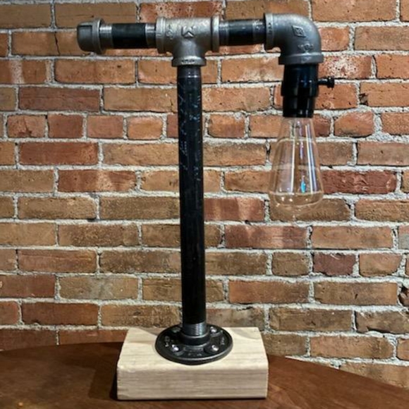 Industrial Table Lamp & Stand (for headphones) - Picture 9 of 11